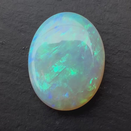 4.15cts Crystal Opal With A Green, Blue Play Of Color, From Lightning Ridge Australia