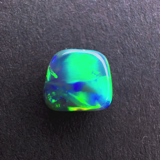 0.52cts Top Gem Black Opal With A Blue Green Play Of Color, From Lightning Ridge Australia