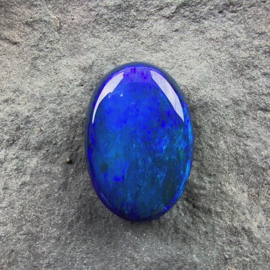 2.5cts  Affordable Black Opal With A Deep Blue Moss Pattern