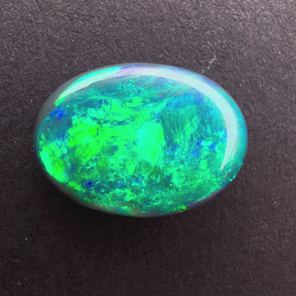 2.45cts Black Opal With A Blue Green Play Of Color, From Lightning Ridge Australia
