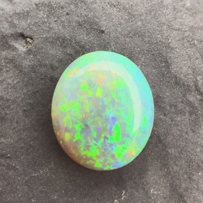 2.73cts Affordable Crystal Opal With A Green Yellow Gold Play Of Color, From Lightning Ridge Australia