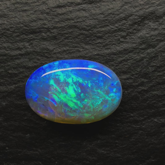 2.89ct Gem Crystal Opal With Minty Blue-Greens And Lots Of Depth