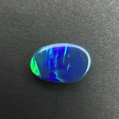 2.19cts Black Opal With A Green Blue Play Of Color, From Lightning Ridge Australia