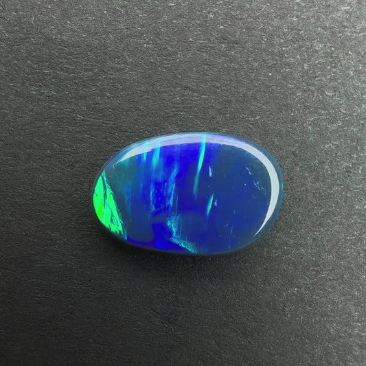2.19cts Black Opal With A Green Blue Play Of Color, From Lightning Ridge Australia