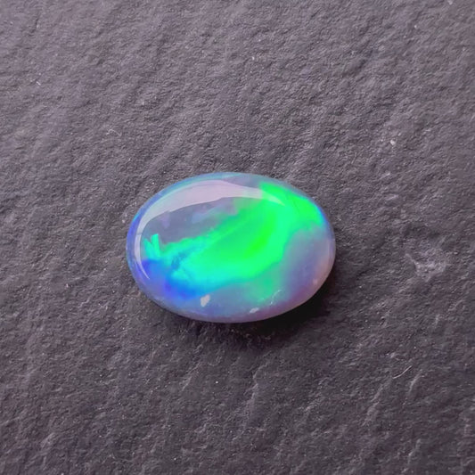 0.69ct Black Opal With A Green, Blue Play Of Color, From Lightning Ridge Australia