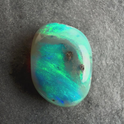 1.62cts Affordable Dark Opal With A Beautiful Blue Green Swirly Pattern
