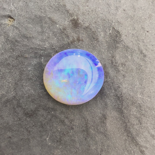 0.91cts Affordable Crystal Opal With A Purple Blue Play Of Color, From Lightning Ridge Australia
