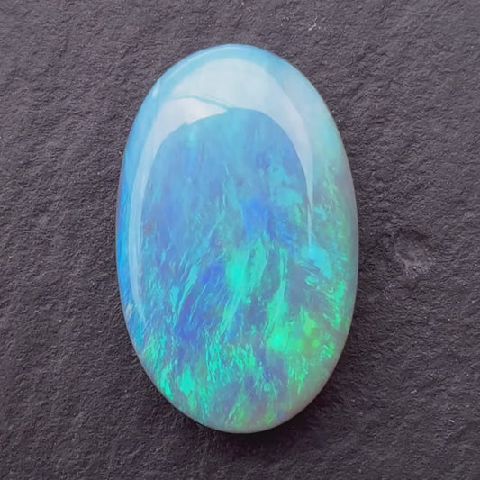 4.98ct Dark Crystal Opal With A Blue, Green Play Of Color, From Lightning Ridge Australia