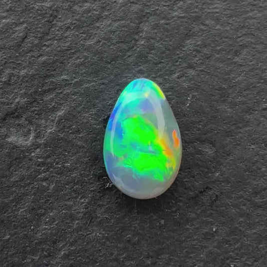0.38ct Crystal Opal Opal With A Red, Pink, Multicolor Play Of Color, From Lightning Ridge Australia