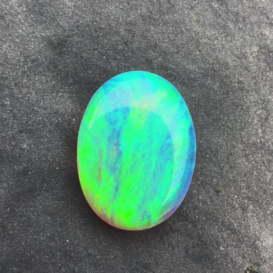 0.83cts Affordable Crystal Opal With A Blue Green Play Of Color, From Lightning Ridge Australia