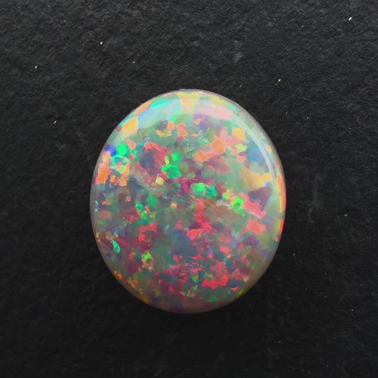 2.23cts Gem Dark Opal With A Beautiful Red Pink Multicolor Pattern