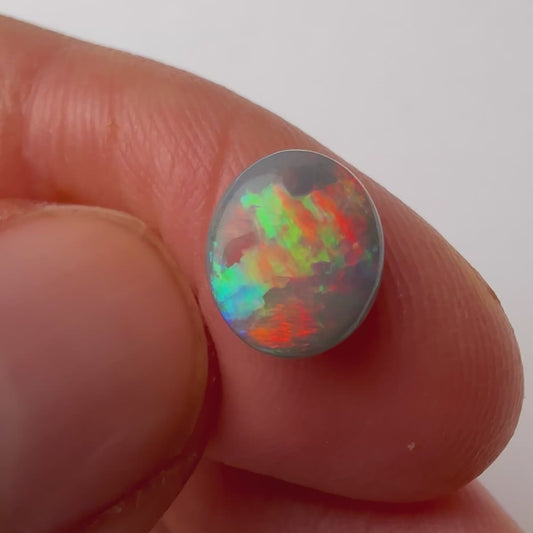 1.06ct Dark Opal With A Red, Pink Multicolor Play Of Color, From Lightning Ridge Australia