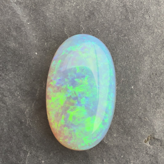 3.21cts Affordable Crystal Opal With A Green Blue Play Of Color, From Lightning Ridge Australia