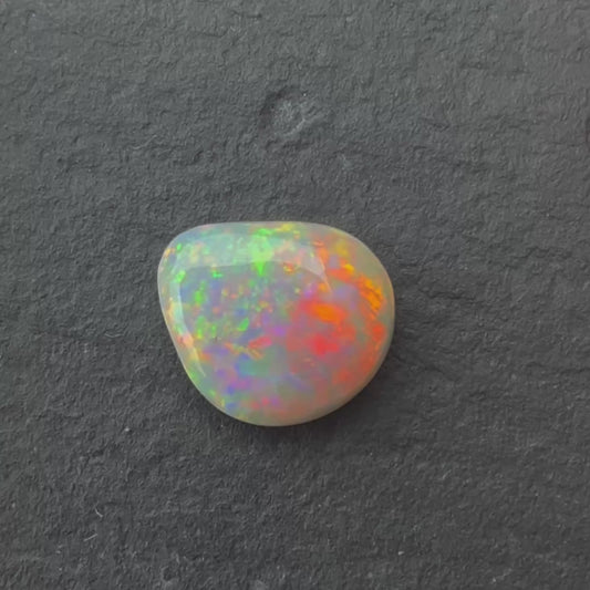 1.00ct Dark Opal With Red, Pink, Multicolor Play Of Color, From Lightning Ridge Australia
