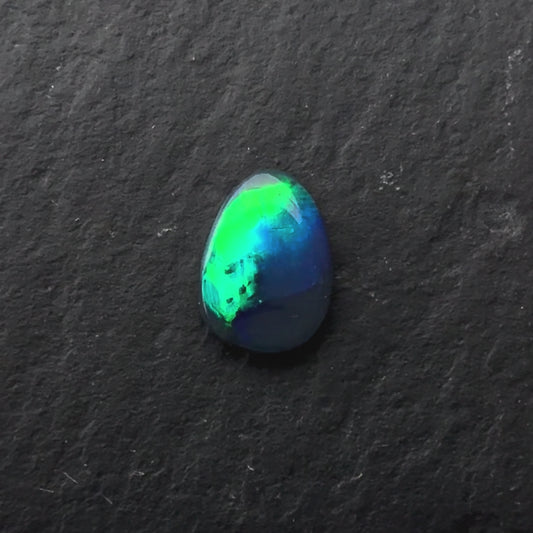 0.31ct Black Opal With A Green, Blue Play Of Color, From Lightning Ridge Australia