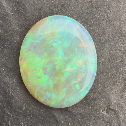 2.19cts Affordable Crystal Opal With A Green Blue Play Of Color, From Lightning Ridge Australia