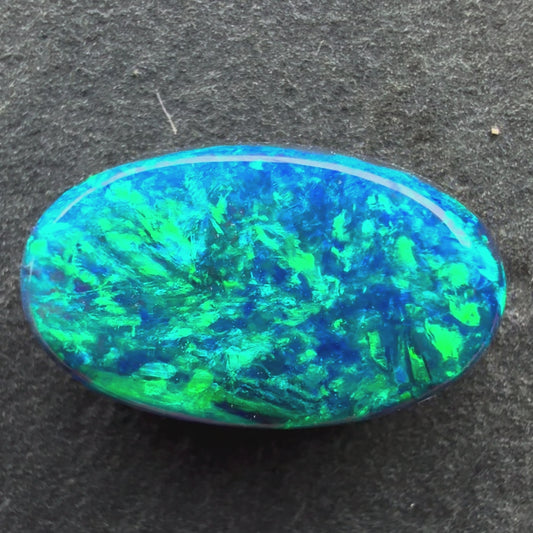 1.98cts Black Opal with full faced blue green color, From Lightning Ridge Australia
