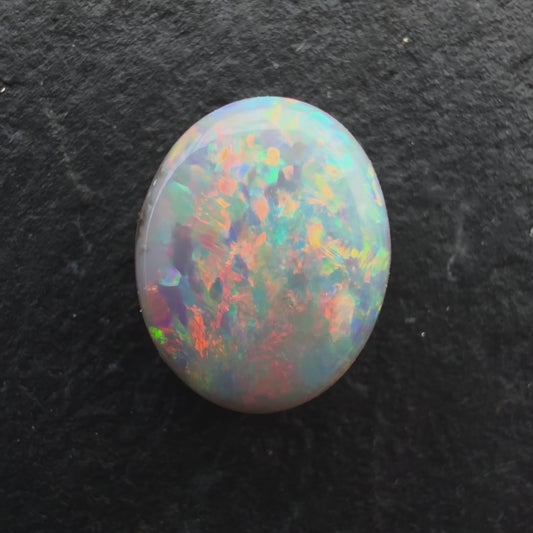 1.07cts Affordable Gem Dark Opal With A Beautiful Red Pink Multicolor Pattern