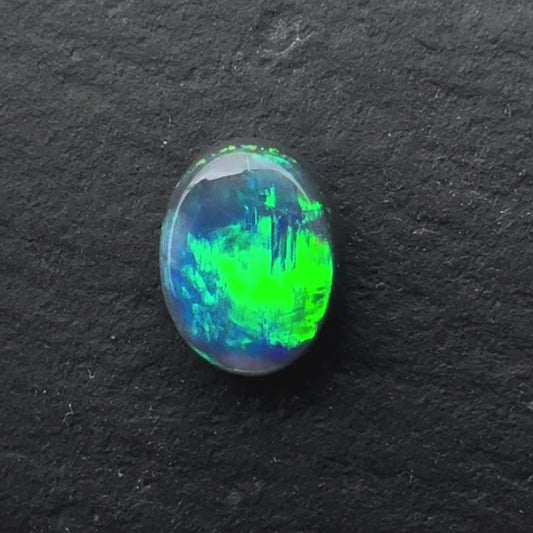 1.10ct Black Opal With A Green, Blue Play Of Color, From Lightning Ridge Australia
