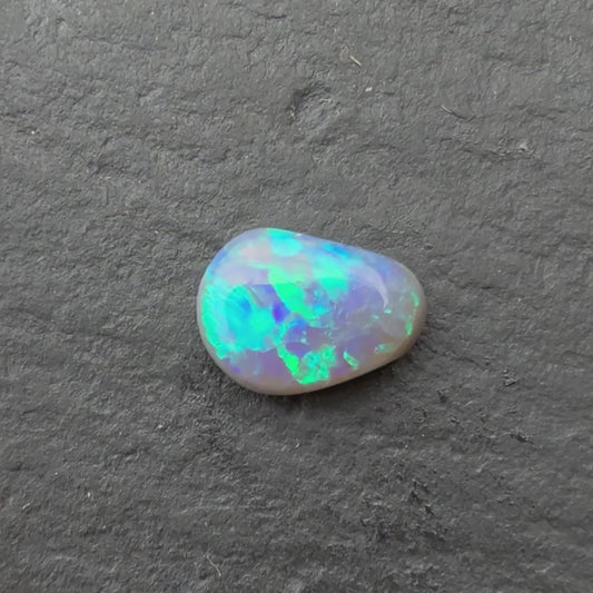 0.63ct Black Opal With A Green, Blue Play Of Color, From Lightning Ridge Australia