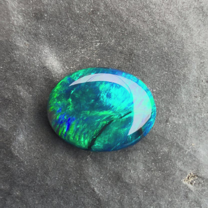 0.71cts Affordable Black Opal With A Green Blue Play Of Color, From Lightning Ridge Australia