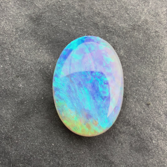 0.86cts Affordable Crystal Opal With A Blue Green Play Of Color, From Lightning Ridge Australia