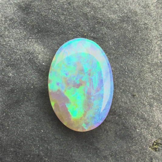 0.64cts Affordable Crystal Opal With A Blue Green Play Of Color, From Lightning Ridge Australia