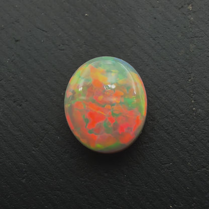 1.91ct Top Quality Dark Opal With Vivid Pink-Green Floral pattern