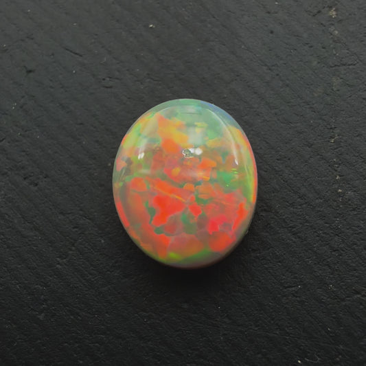 1.91ct Top Quality Dark Opal With Vivid Pink-Green Floral pattern