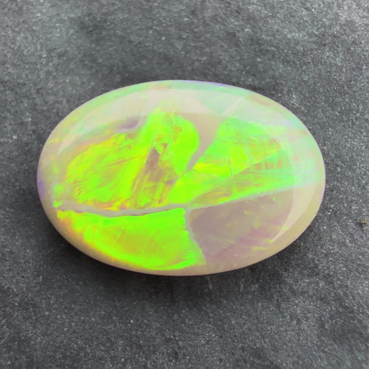 1.12cts Affordable Dark Opal With A Green Yellow Gold Play Of Color, From Lightning Ridge Australia