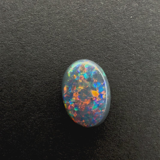 1.06cts Black Opal With A Red Pink Multicolor Play Of Color, From Lightning Ridge Australia