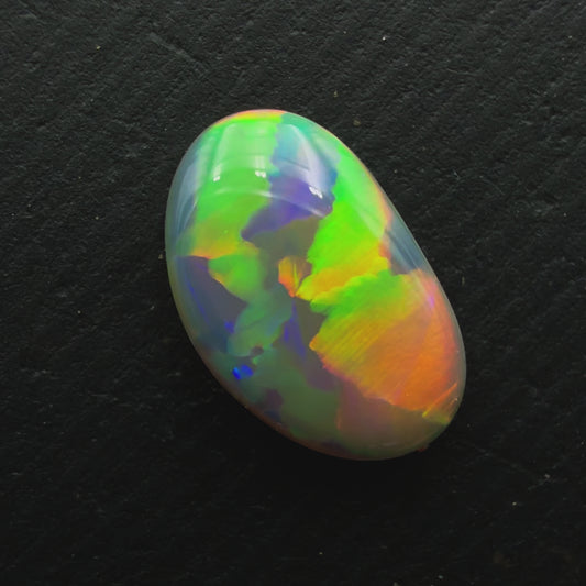 1.09ct Dark Opal With A Brilliant Multi Color Palette And A Flagstone like Pattern
