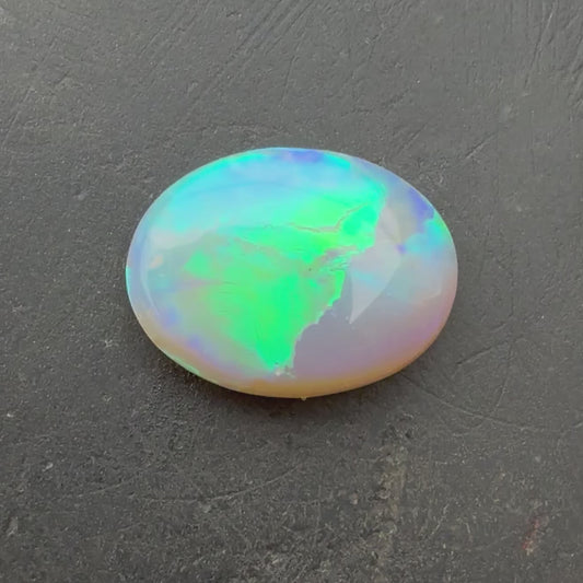 1.50ct Crystal Opal With A Green, Blue Play Of Color, From Lightning Ridge Australia