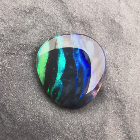 0.7cts Affordable Dark Opal With A Green Blue Palette