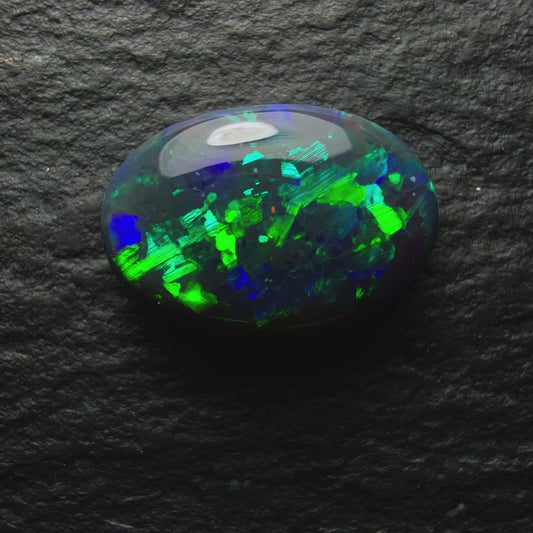 1.05ct Black Opal With A Lovely Green-Blue Speckled Pattern