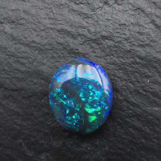 0.87ct Black Opal With A Mossy Pattern