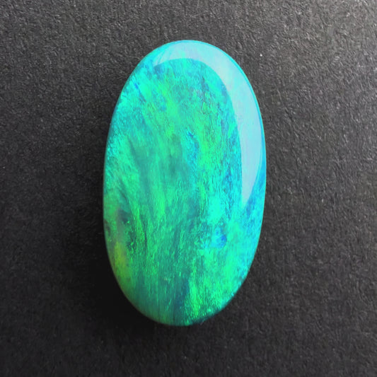 2.87cts Dark Opal With A Green Blue Play Of Color, From Lightning Ridge Australia