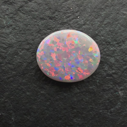 1.0ct Affordable Dark Opal With Red Pinfire Pattern