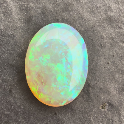 2.1cts Crystal Opal With A Green Blue Play Of Color, From Lightning Ridge Australia