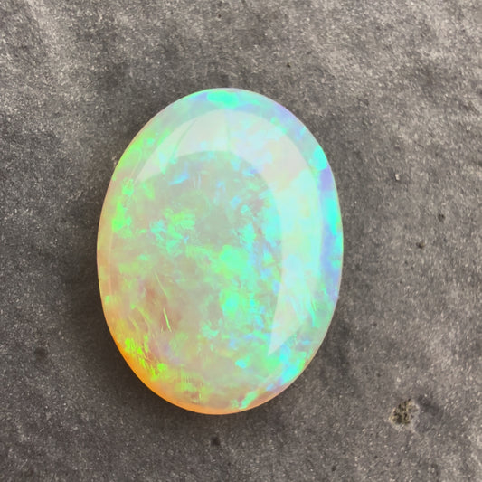 2.1cts Crystal Opal With A Green Blue Play Of Color, From Lightning Ridge Australia