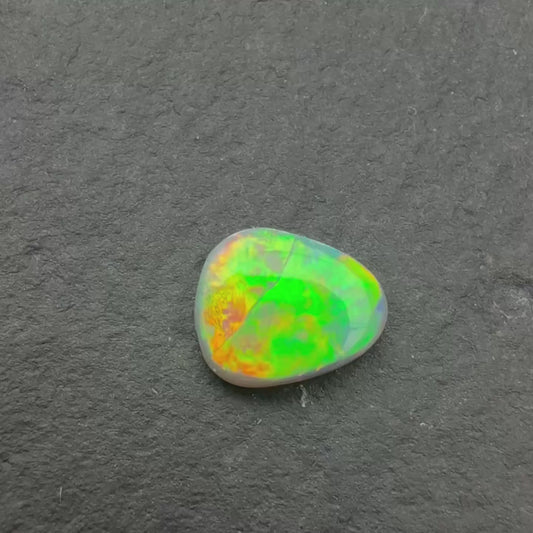 0.38ct Crystal Opal With Red, Pink, Multicolor Play Of Color, From Lightning Ridge Australia