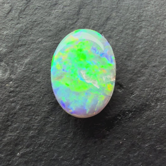 0.47cts Crystal Opal With A Green, Yellow. Gold Play Of Color, From Lightning Ridge Australia