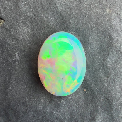 0.93cts Affordable Crystal Opal With A Green, Yellow, Gold Play Of Color, From Lightning Ridge Australia