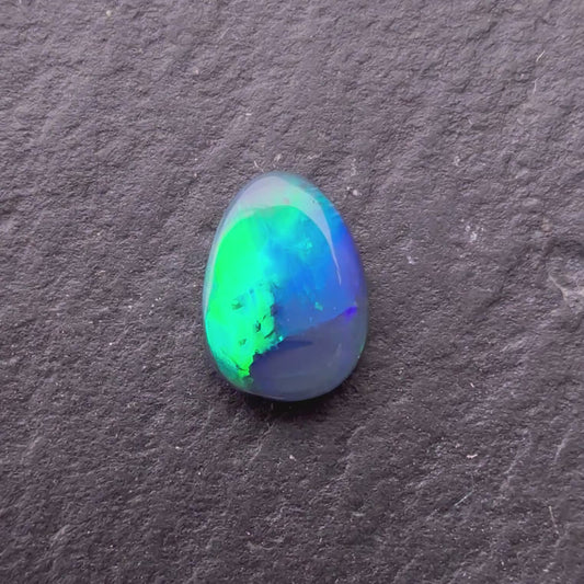 0.31ct Black Opal With A Green, Blue Play Of Color, From Lightning Ridge Australia