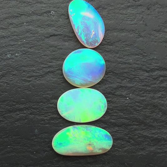 2.3ct Bundle (Price For Parcel) Matte finished opals with a soft green-blue glow