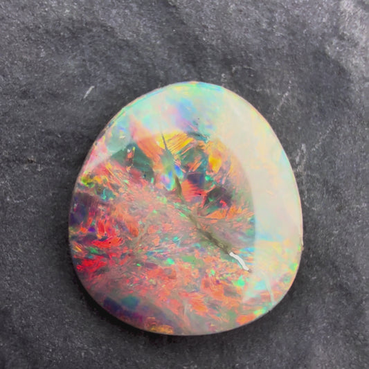 0.95cts Affordable Crystal Opal With A Red Pink Multicolor Palette