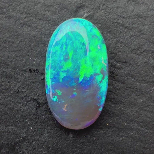 2.12ct Crystal Opal With A Green, Blue Play Of Color, From Lightning Ridge Australia