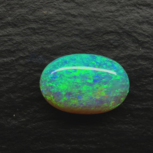 2.4ct Gem Crystal Opal With A Small Tightly Woven Floral Pattern, High Dome And Lots Of Depth