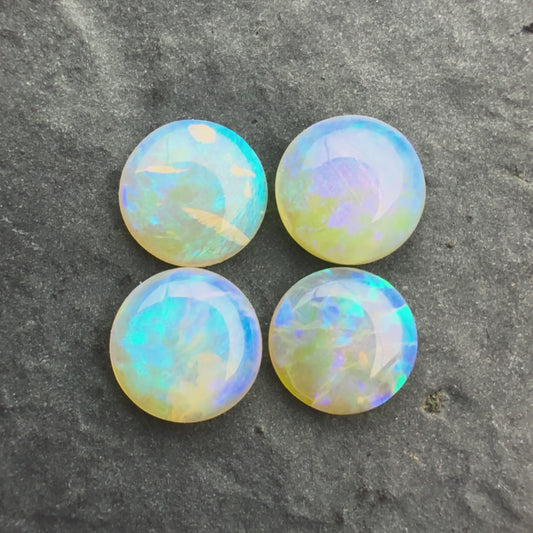 (Price For Parcel) 6mm Round Crystal Opals With A Green Blue Play Of Color, From Lightning Ridge Australia