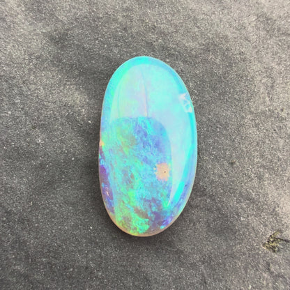 0.83cts Affordable Crystal Opal With A Blue Green Play Of Color, From Lightning Ridge Australia